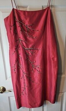 100% Silk Dress Pink Sleeveless Lined  Size 12 P